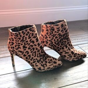 Express Brand Stiletto Leopard Booties